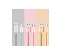 Cable Metal Tresse Type C pour Nintendo Switch Chargeur USB 1m Reversible Connecteur Syncronisation Nylon (OR)