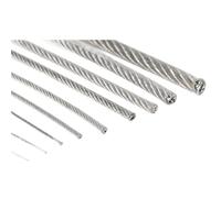 Câble métallique Câble métallique flexible en acier recouvert de PVC, 5/10 mètres, câble souple transparent for rideau d'éclairage, spécifications complètes: 1,0 mm à 8(5M,1.5mm)
