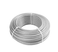 Câble métallique Câble métallique flexible en acier revêtu de PVC, 5 à 30 mètres, câble souple transparent inoxydable, diamètre corde linge: 0,5/1,0/1,5/2,0/2,5/3,0/5, mm(20 Meter,Diameter 4mm)