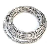câble métallique, Corde de levage en acier inoxydable 304 1 mètre, diamètre 7 x 19, mm,2,5, 3, 4, 6, 8, 10(5mm)