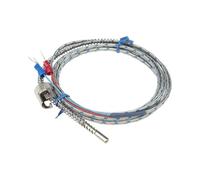 Câble métallique de type KJ de 2 m, diamètre de trou de 12 mm, capuchon à baïonnette réglable, capteur de température thermocouple(J 2x1x0.5mm cable)