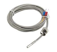 Câble métallique de type KJ de 5 m, diamètre de trou de 12 mm, capuchon à baïonnette réglable, capteur de température thermocouple(J 2x1x0.5mm cable)