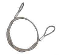 Câble métallique en acier avec manchon de compression en aluminium pour exercices de poulie de gym, installations marines et clôtures (10 mm x 1 m)