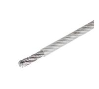 Câble métallique en acier de 50/100 m avec revêtement PVC, flexible et multicolore, for suspension rideau d'éclairage transparent Pour Suspendre Miroirs(Clear,50.0M,2.0mm)