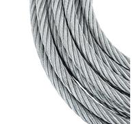 Câble métallique en acier galvanisé 20 m diamètre 16 mm capacité 3200 kg avec crochet d'élingue pour levage traction remorquage manutention chantier atelier
