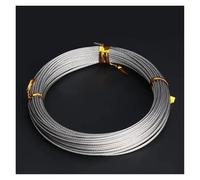 Câble métallique en acier inoxydable 100, 50M/304, câble de levage pêche souple, 7x7, corde à linge, 1mm/ 1.5mm/2mm(50m,Diameter 1mm)