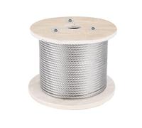 VEVOR Câble en acier inoxydable 316, 152 m, câble métallique inoxydable diamètre 4 mm construction 1x19 avec résistance à la rupture 1496 kg pour balustrade extérieure, terrasse, balustre de bricolage