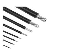 Câble métallique en acier inoxydable avec revêtement PVC noir de 2,0/3,0/4,0/5,0/6,0 mm, 5, m/10, m/50, m/100, m, offrant une bonne résistance à la corrosion Pour Corde À Linge, Rambarde(10M,5mm)