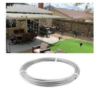 Câble métallique en acier inoxydable, Câble d'aviation en acier inoxydable 7 x 7 brins 1/8 po Argenté Longueurs multiples(10M/32.8Ft)