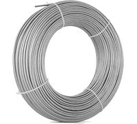 Câble métallique en acier inoxydable, Câble métallique en acier inoxydable 304, 7 x 7 brins, 0,3 cm, 1/8 po, argent, plusieurs tailles(85M/278.9Ft)