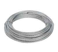 Câble métallique en acier inoxydable, Câble métallique for avion 7 x 19 torons, 8 mm, résistance à la rupture de 7000 lb, argent, plusieurs tailles(85M/278.9Ft)