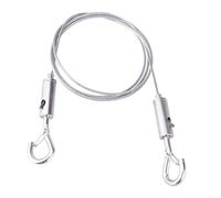 Câble métallique en acier inoxydable facile à installer, lingette de câble de suspension en métal pratique pour suspensions d ' images et de corde à linge, crochet à ressort pour câble métallique