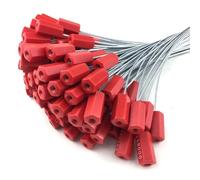 Câble métallique en acier, Steel Security Seals Self-Locking 100 Pcs 50 cm Multicolor Tamper(Red)