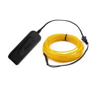 Câble Métallique Fluo Led,1m/3m/5m,Luminaire Décoratif Idéal Pour Une Soirée Séparés Ante,Noël,Une Voiture Ou Un Rave - Type Yellow-3m