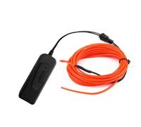 Câble Métallique Fluo Led,1m/3m/5m,Luminaire Décoratif Idéal Pour Une Soirée Séparés Ante,Noël,Une Voiture Ou Un Rave - Type Rouge-3m