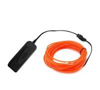 Câble Métallique Fluo Led,1m/3m/5m,Luminaire Décoratif Idéal Pour Une Soirée Séparés Ante,Noël,Une Voiture Ou Un Rave - Type Orange-3m #B