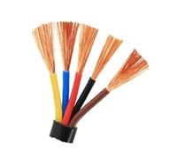 Câble métallique gainé de 10m/50m, 20 18 17 15 13 AWG RVV 2 3 4 5 6 7 8, Cordon d'alimentation électrique for Maison(5 core50m,1.5mm 15 AWG)
