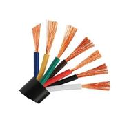 Câble métallique gainé de 10m/50m, 20 18 17 15 13 AWG RVV 2 3 4 5 6 7 8, Cordon d'alimentation électrique for Maison(7 core50m,1.0mm 17 AWG)