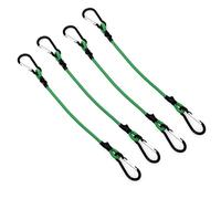 Câble Métallique Lot de 4 tendeurs élastiques extensibles avec crochet 6 mm, corde en caoutchouc polyvalente for vélo, bagages, accessoires camping(Green,30CM_SIZE 6MM)