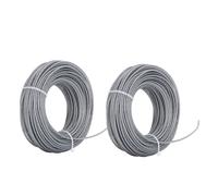 Câble métallique pour tondeuse à gazon, 2 pièces, 24m, 2.0mm, fil en Nylon gris, ligne de bobine pour BOSCH ART 24 27 30 36