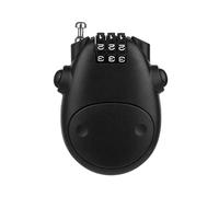 Câble métallique télescopique en acier pour valise de voiture, traîneau, vélo, casque, roue, cadenas à code pour vélo avec câble en acier rétractable (noir)