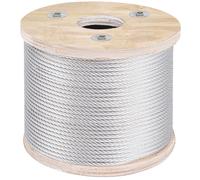 Câble Métallique-VEVOR- Diamètre-Câble en Acier Inoxydable 304 longueur 250 pi 76 m-pour Bricolage, Garde-corps, Balustrade