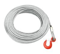Câble métallique - vidaXL - 800 kg - 20 m - Acier galvanisé - Crochet de sécurité