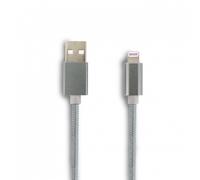Câble MFI nylon / USB-A pour iPhone iPad 1 m - gris sidéral