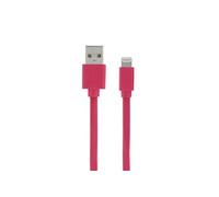 Câble MFI / USB-A plat pour iPhone iPad 1 m - framboise