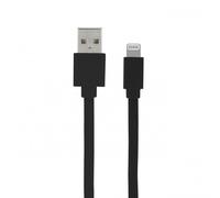 METRONIC 732044 Câble Plat pour iPhone et iPad Data et Charge 1 m Noir