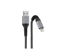 Câble MFI / USB-A renforcé Ultimate pour iPhone iPad 1 m - noir