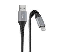 Câble MFI / USB-A renforcé Ultimate pour iPhone iPad 1 m - noir