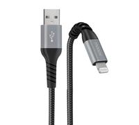 Câble MFI / USB-A renforcé Ultimate pour iPhone iPad 2 m - noir