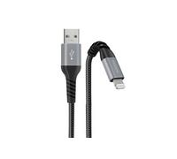 Câble MFI / USB-A renforcé Ultimate pour iPhone iPad 2 m - noir