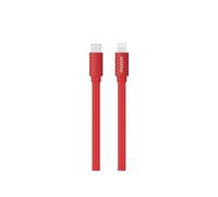 Câble MFI / USB-C plat pour iPhone iPad 1 m - rouge intense