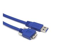 Câble Micro B USB 3.0 à 5Gbps, cordon de connexion à vis de verrouillage pour montage sur panneau, 0.6M/1M/1.8M/3M