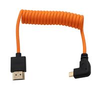 Câble Micro Hdmi 4K 8K Ultra Hd Pour Sony A6700 A7C Canon Eos R5 R7 Gh4 X-T30Ii Z50 Appareil Photo Atomos Ninja V Portkeys Monitor, Type A D Hdmi2.1 Tressé Orange 30 Cm[SHU8274901]