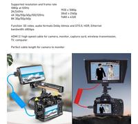 Câble Micro Hdmi 4K120 8K60 Raw Pour Atomos Ninja V Ultra Shinobi, Sony Zv-E10 A7C A7R Iv A6700, Canon R5C R100 R8 R6 M50 Mkii, Nikon Fujifilm Sigma Fp, Rouge Tressé Spiralé, 30 Cm[Z948]