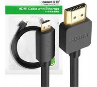 Câble Micro Hdmi - Hdmi Ugreen Hd127 4K 3D 1.5M (Noir)