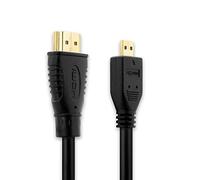Câble Micro HDMI Type D 3m compatible avec Olympus OM-D E-M1 Mark II E-M5 Mk II, E-M10 Mark II III , Pen-F, Pen E-PL9 E-PL8 E-PL7 E-PL10, Tough TG-5 TG-Tracker - CB-HD1 Cable 1.4 Cordon HDMI Fil