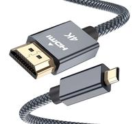 Câble Micro Hdmi Vers Hdmi 3M,4K 60Hz Cordon Micro Hdmi Type D Mâle Compatible Pour Raspberry Pi 4 4B,Gopro Black Hero 7 6 5 4,Sony Camera A6300,Nikon B500,Lenovo Yoga 3 Pro 710,Canon,Zenbook
