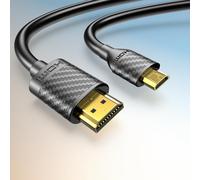 Câble micro HDMI vers HDMI 4K 60 Hz, cordon adaptateur microHDMI pour Raspberry Pi 5 4, appareil photo, GoPro Hero 7 6 5, Lenovo Yoga, HDTV, moniteur, Canon/Nikon/Sony HDR Carte de capture vidéo et