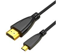 Câble micro HDMI vers HDMI 4K haute vitesse HDMI vers micro HDMI type D adaptateur ARC HDR UHD plomb 3D 4K @ 60 Hz prend en charge l'audio Ethernet compatible avec Hero, Raspberry, DSLR, appareil