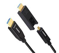 Câble micro HDMI vers HDMI fibre optique 30 m (18 Gbit/s 4K60 Hz 4:4:4 1080p 60 hz) compatible avec GoPro Hero 7 6 5 4, Raspberry Pi 4, caméra A6000 A6300, Yoga 3 Pro, Yoga 710