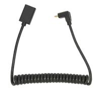 Câble micro HDMI vers HDMI fin avec contacts plaqués or et conception spiralée extensible. Matériaux de haute qualité. Résolution haute