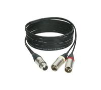 Câble micro stereo XLR 5p. femelle / 2x XLR mâles Neutrik, 3m