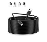 Câble Micro USB 10m, Long Câble Chargement pour Mi 360° Home Security Camera 2K Pro/360° Home Caméra Sécurité 2K/Smart Camera C300 C200, Type A vers Micro USB Cable Charge pour Caméra Sécurité, noir