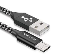 Câble Micro USB,1M Nylon Chargeur Charge Rapide et Synchro Durable 3A Charge Rapide Câble Compatible avec téléphones intelligents Android, Samsung, Huawei, HTC, Sony, Nexus, Nokia, PS4 et Plus