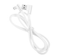 Câble Micro USB 1m Tressé Métal Nylon à Angle Droit 90° Blanc | Charge 5 V 2,4 A, Connecteurs Usb2.0 et Micro, Interface Protégée, Limite la Courbure du Fil