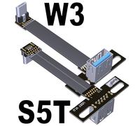 Câble Micro Usb 2.0 Type A Femelle Vers Micro B Mâle Otg,Cordon D'alimentation Fpv Plat Pour Moniteur À Cardan Portable Sans Balais - Type W3-S5t-50cm